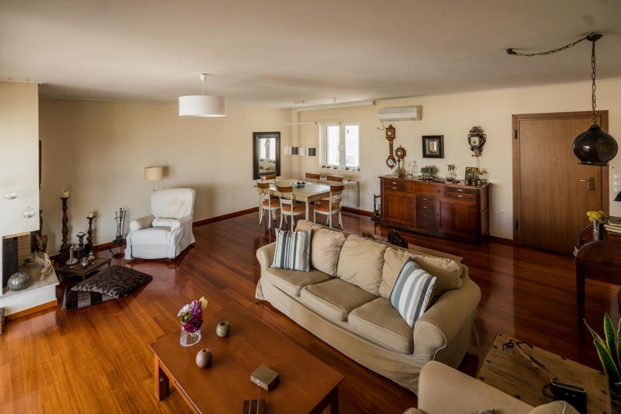 Family Getaway, Spacious And Luxurious, Sea View, Terrace, Next To Voula Beach, 20Min From Center Atena Exterior foto